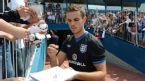 Jordan Henderson signs autographs for fans after an England training session, Suche Stawy Municipal Stadium, Krakow, Poland June 8, 2012